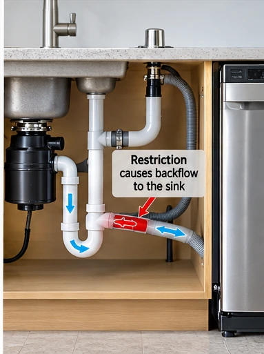 Dishwasher and kitchen sink backflow diagnostic guide