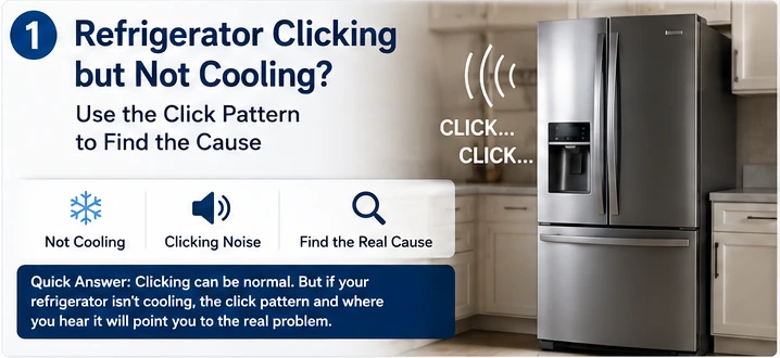 Refrigerator Clicking but Not Cooling? Use the Click Pattern to Find the Cause