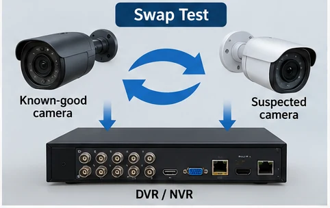 Security Camera Has Power but No Video? Use a Swap Test to Find the Fault